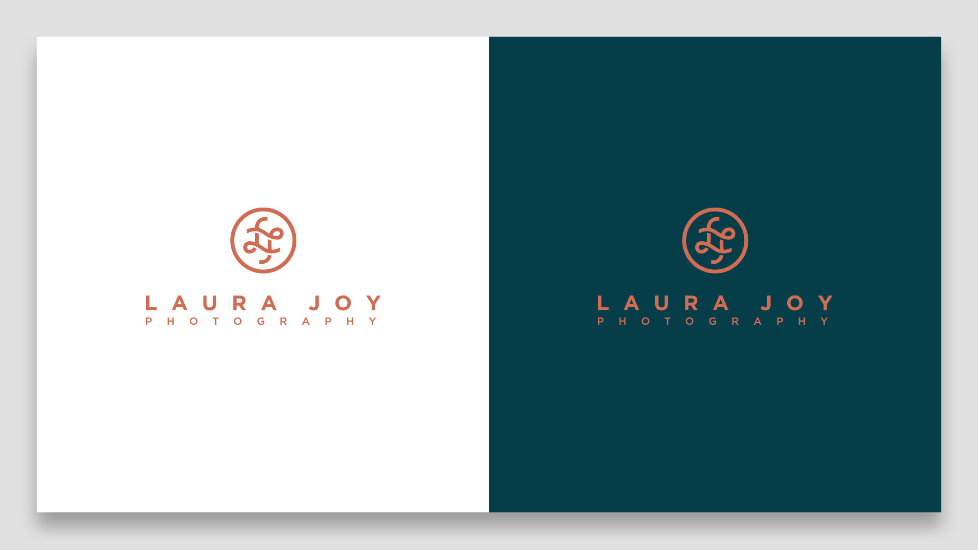 Laura Joy Photography Logo on Brand Colours